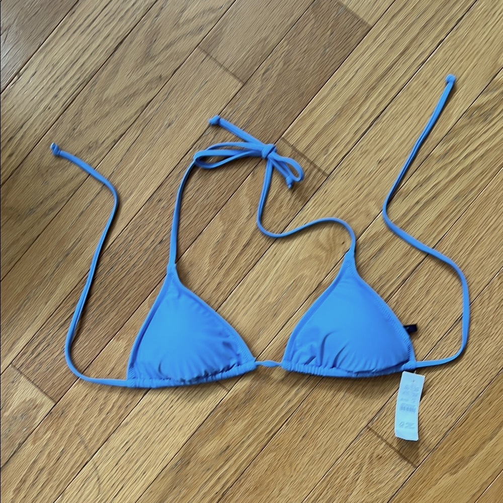 JCrew String Bikini Top in Cornflower Blue / Periwinkle Triangle Top - MED - NWT